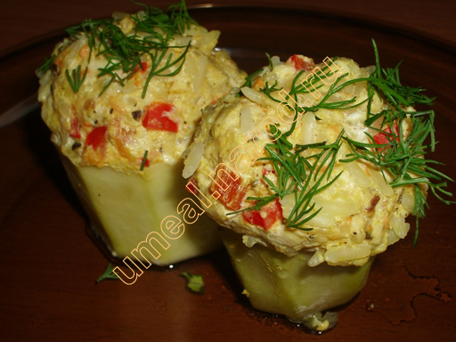 Кабачки фаршированные в пароварке