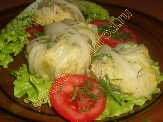 Голубцы в пароварке с курицей